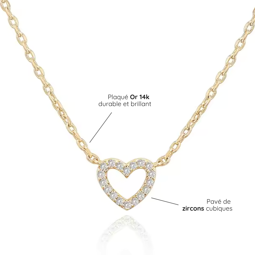 SYLVIE - Duo Colliers Coeur Pavé
