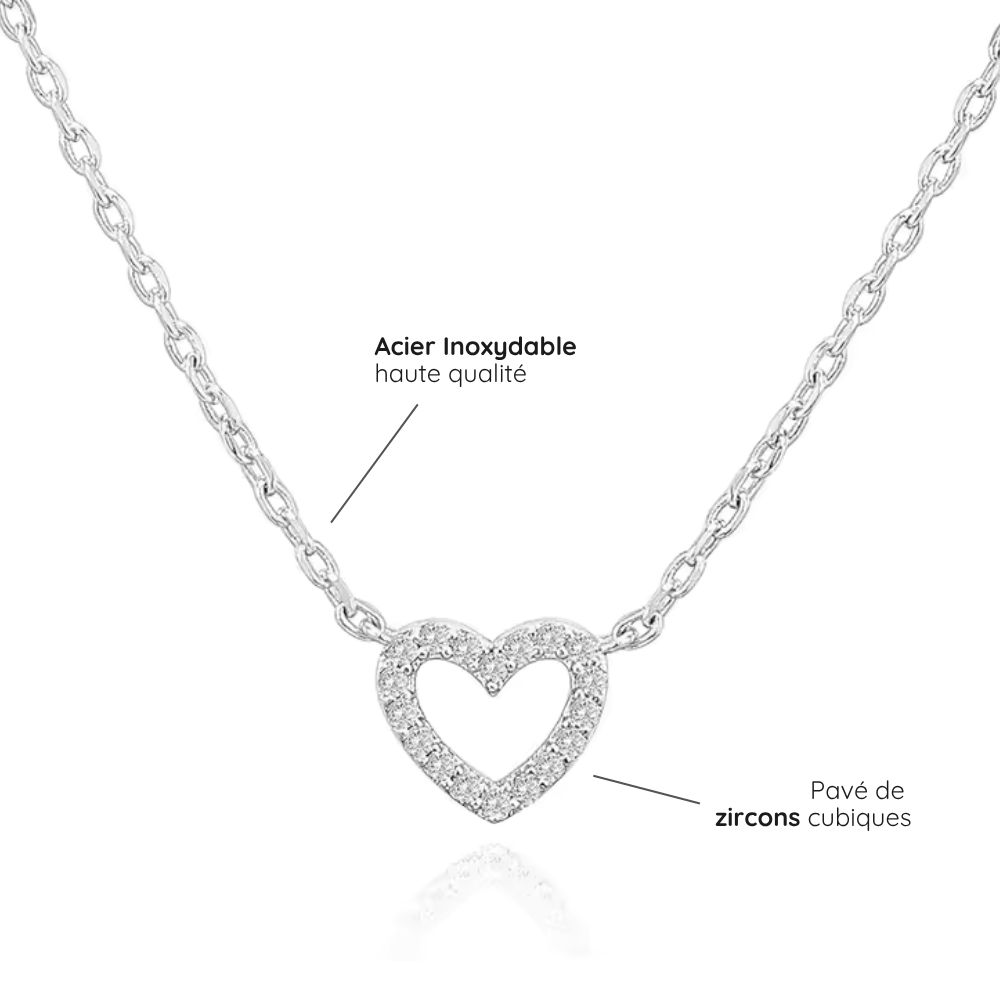 SYLVIE - Duo Colliers Coeur Pavé