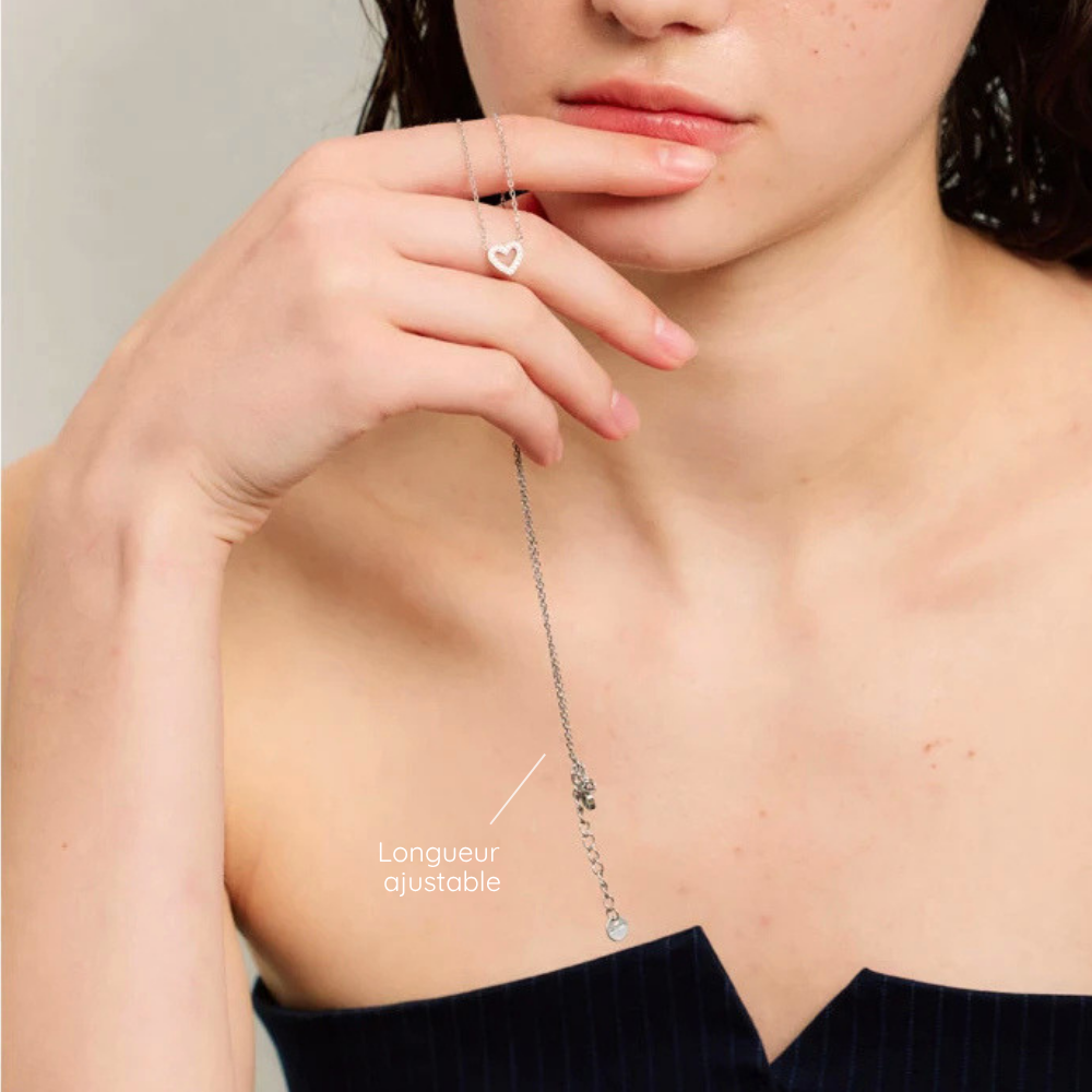 SYLVIE - Duo Colliers Coeur Pavé
