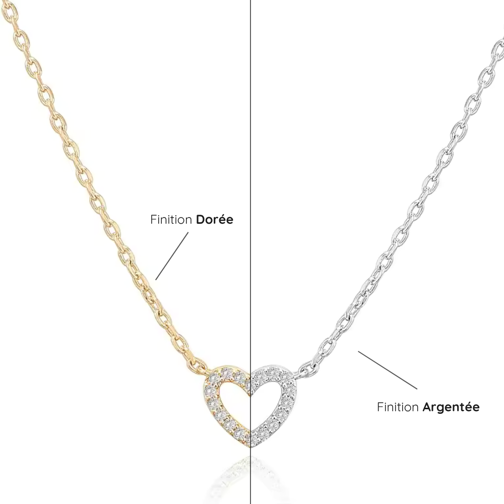 SYLVIE - Duo Colliers Coeur Pavé